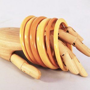 Vintage Bakelite Bangle Bracelet Set #4